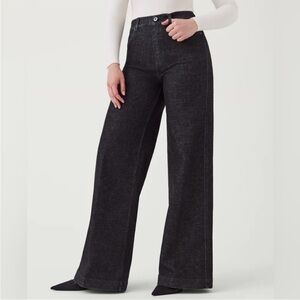 SPANX Wide Leg Jeans Charcoal Pull On XS